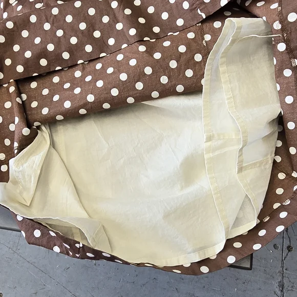 Boden Beige and Red Polka Dot Fabric (8R) - Picture 6 of 9